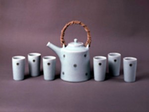 Porcelain teapot and six cups - Acquired 2005 by Chris Keenan 1960-